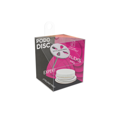 Disco para pedicura PODODISC STALEKS PRO M (20 mm) con repuestos grano180 (5 pzas.)